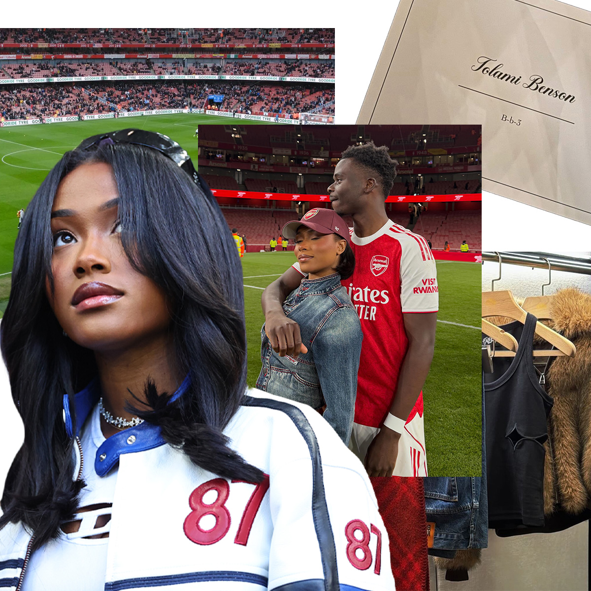 A collage of Tolami Benson.
