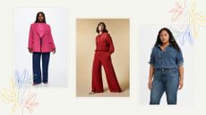 three models in plus size outfit ideas
