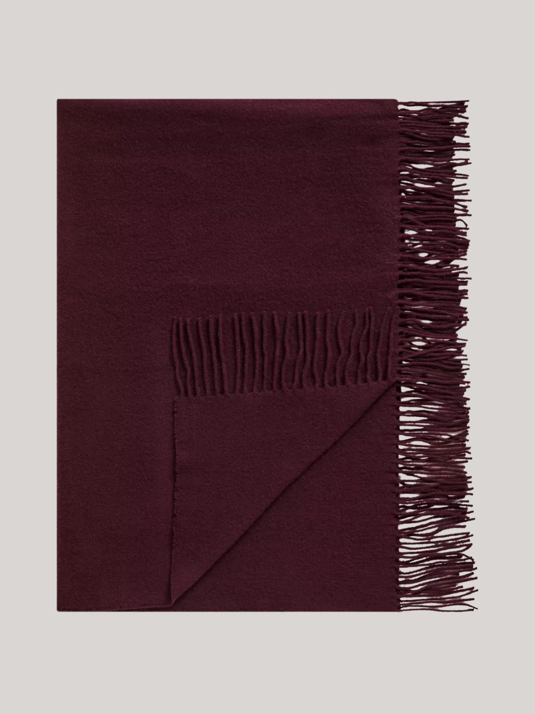 John Lewis, Plain Merino Wool Throw, Burnt Orange