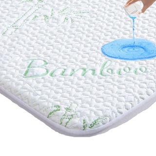 A bamboo cooling mattress pad