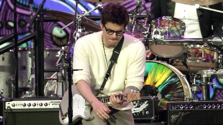 John Mayer and Jay Lane of Dead & Company perform onstage at 2025 MusiCares Person Of The Year Honoring The Grateful Dead at Los Angeles Convention Center on January 31, 2025 in Los Angeles, California