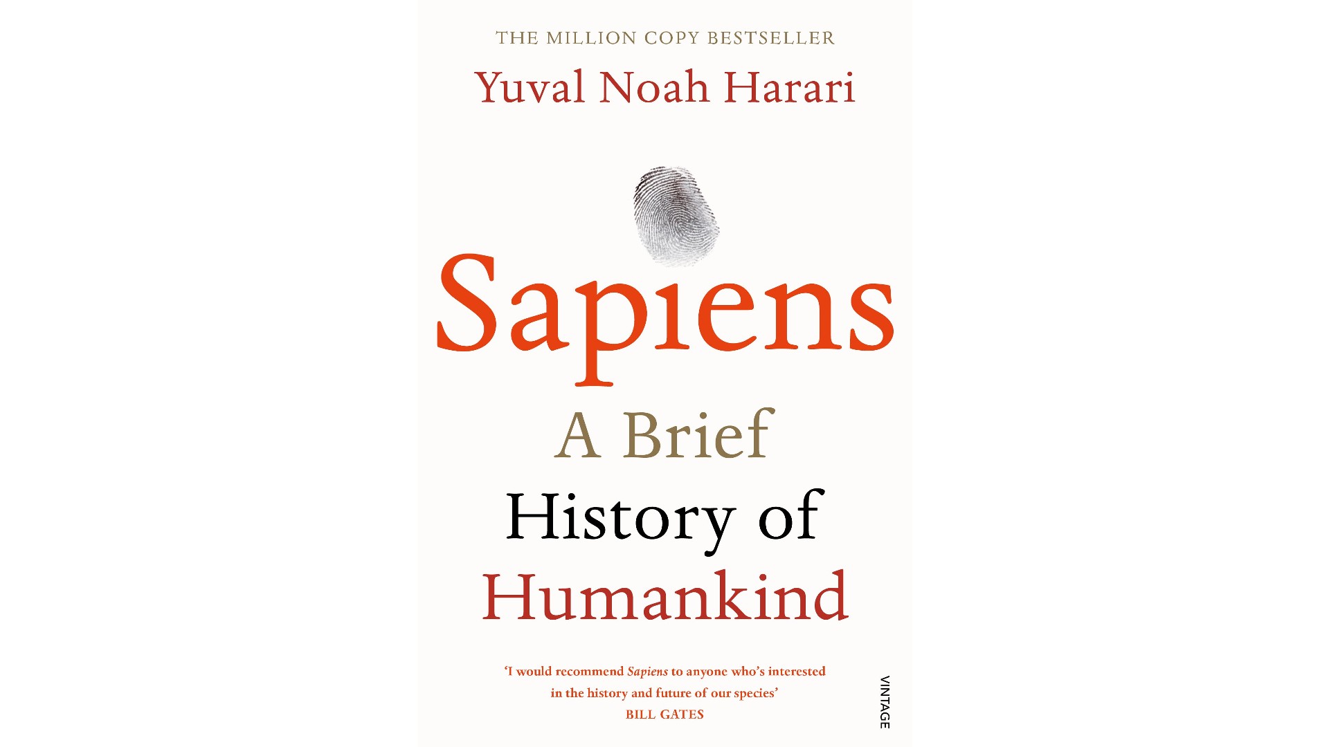 Book cover of Sapiens: A Brief History of Humankind by Yuval Noah Harari