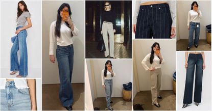 Reformation denim try on