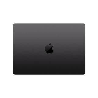 MacBook Pro M3 closed with Apple logo showing