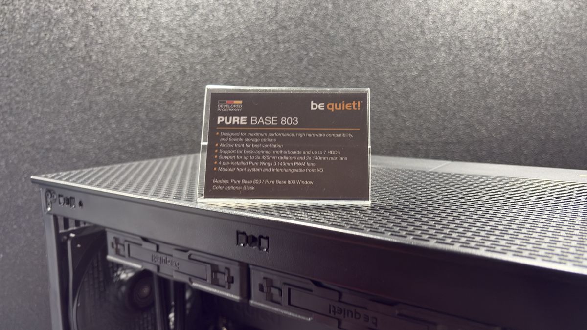 Be Quiet! Pure base 803 placard, at Computex