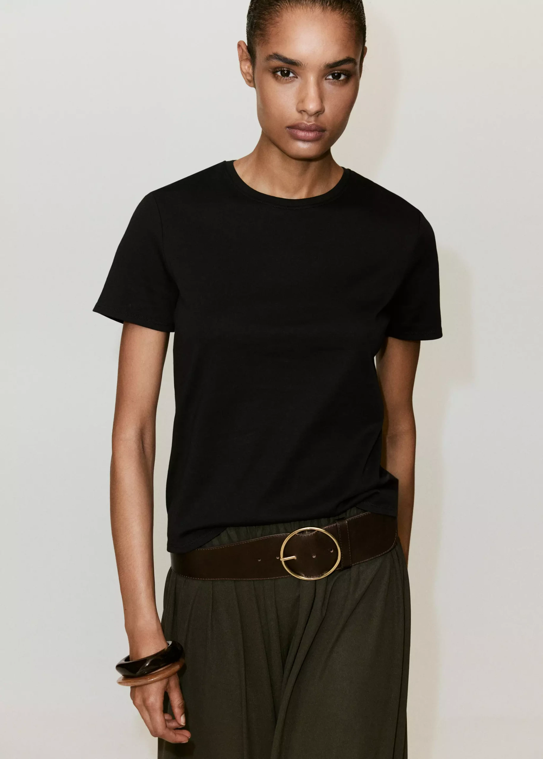 100% Cotton Round Neck T-Shirt | Mango Usa