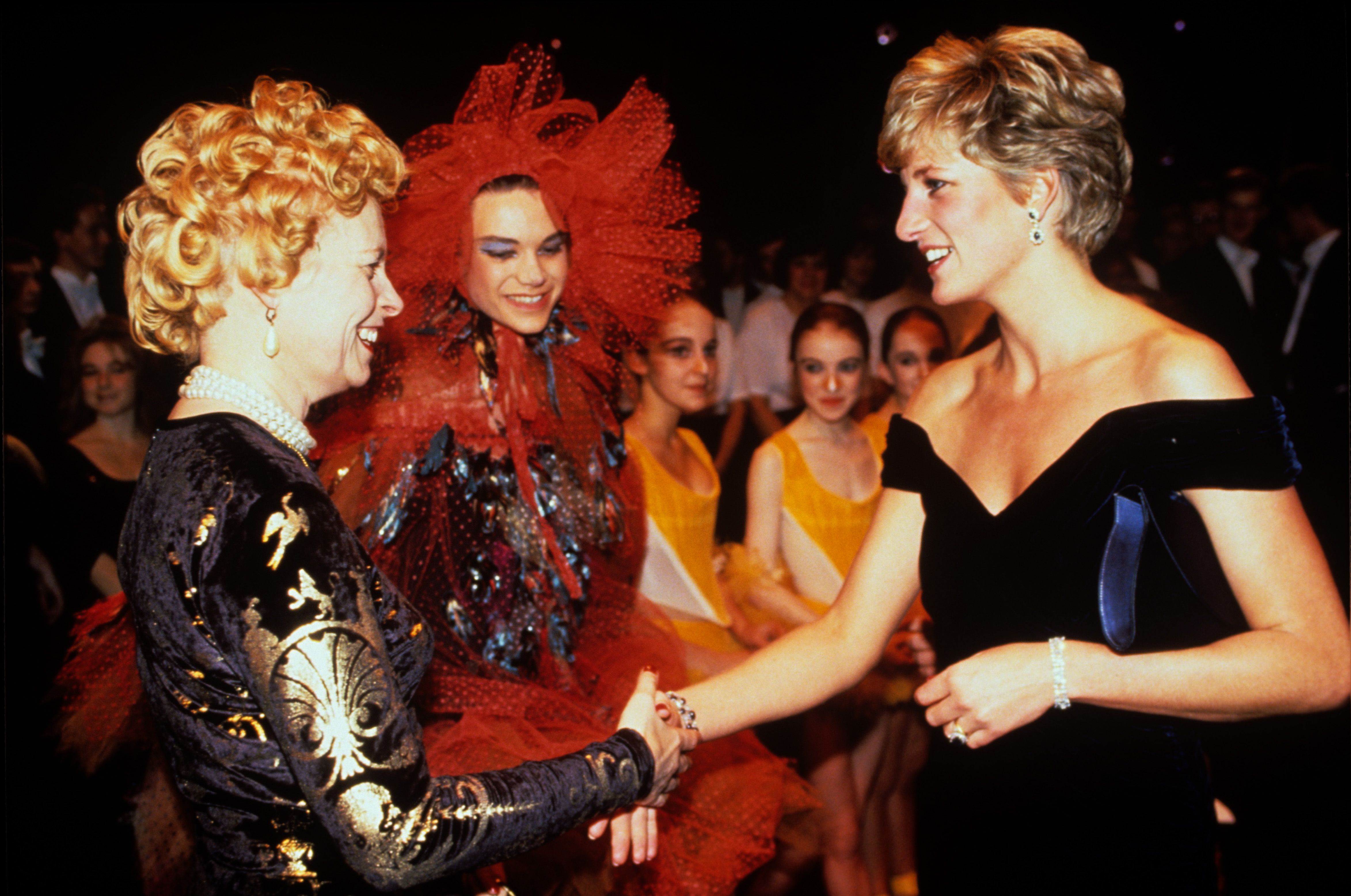 Vivienne Westwood shaking Princess Diana's hand