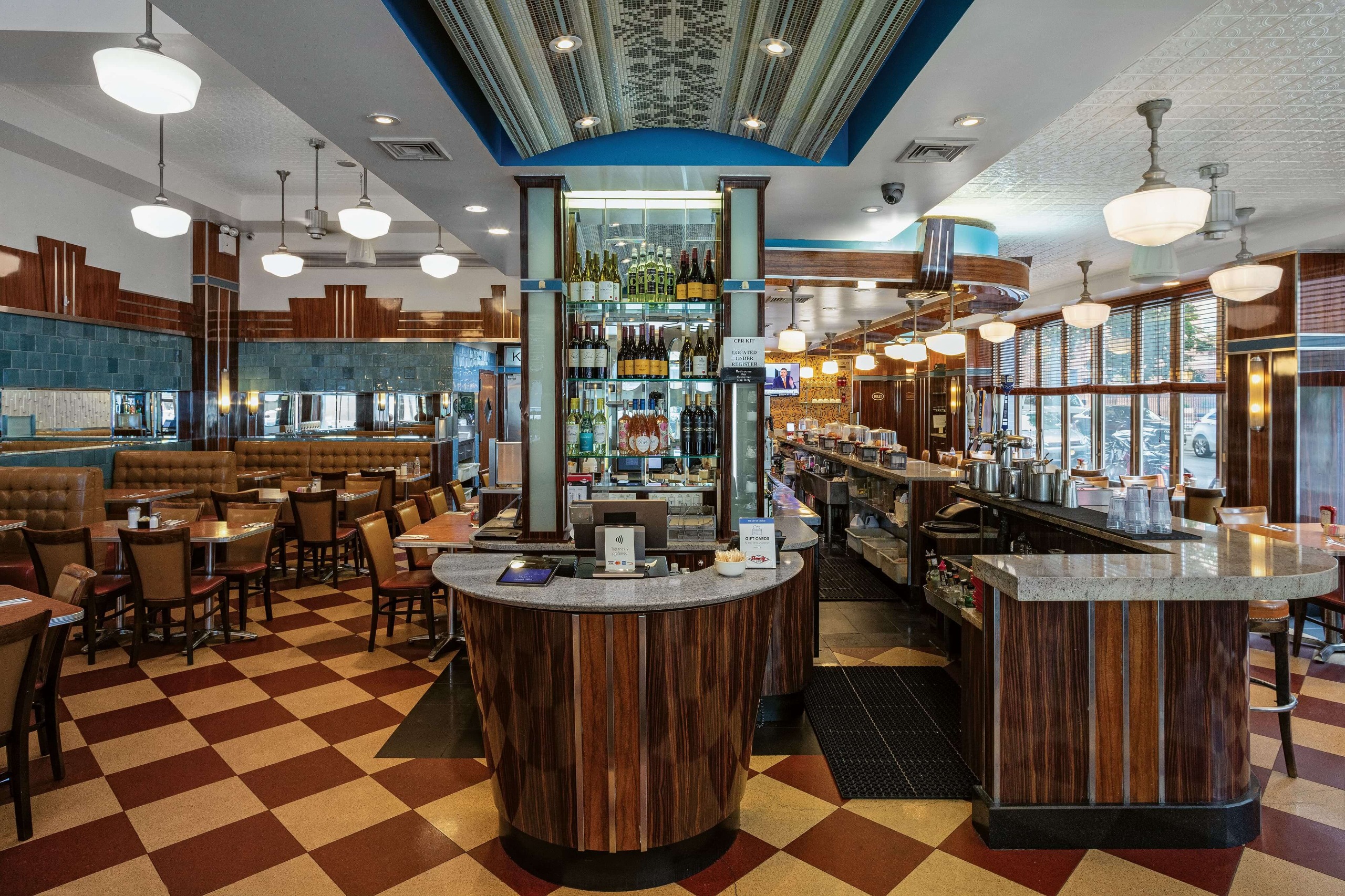 Interior of Remedy Diner, New York.