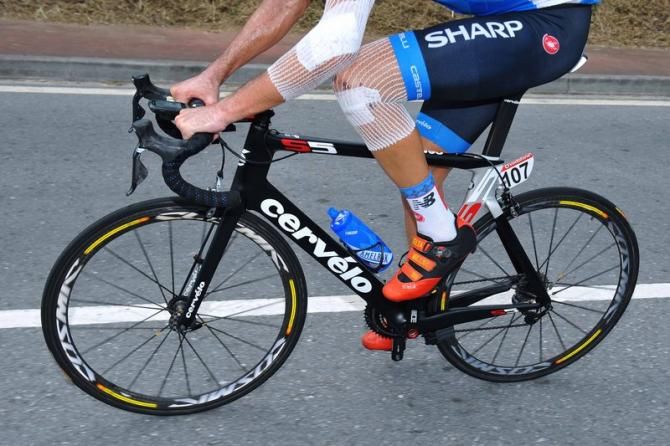 David Millar's (Garmin-Sharp) injuries on full display