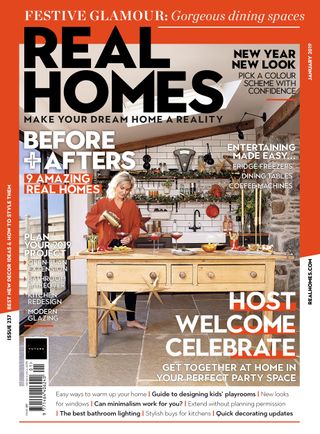 Front cover of the January issue of Real Homes magazine
