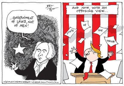 Political&nbsp;Cartoon&nbsp;U.S.&nbsp;Trump State of the Union Founding Fathers