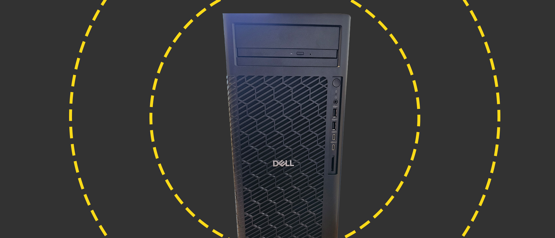 The Dell Pro Max Tower T2 on the ITPro background