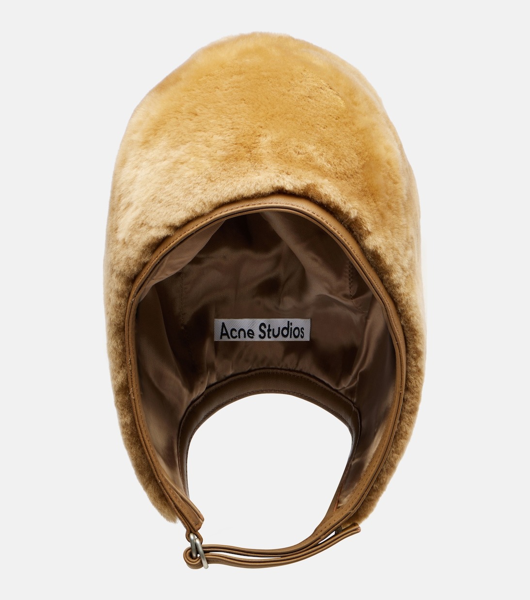 Acne Studios, Belmer Leather-Trimmed Shearling Hat