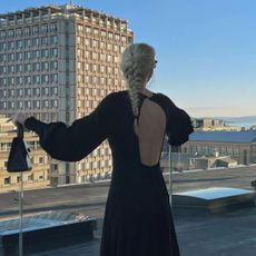 @andreasteen with a French braid hairstyle