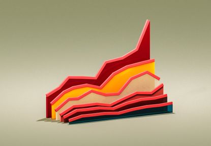 photo illustration line graph