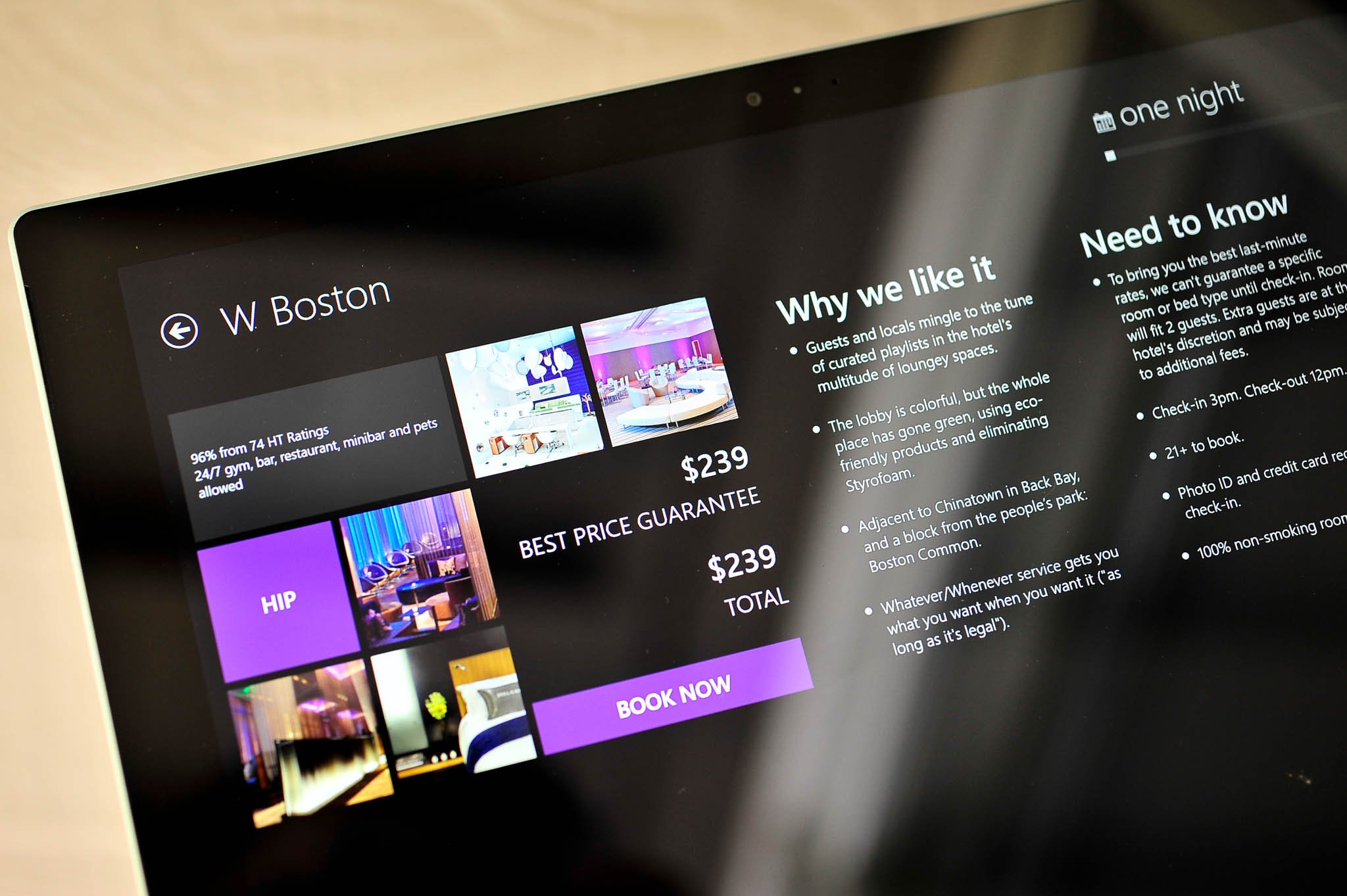 Hotel Tonight for Windows 8