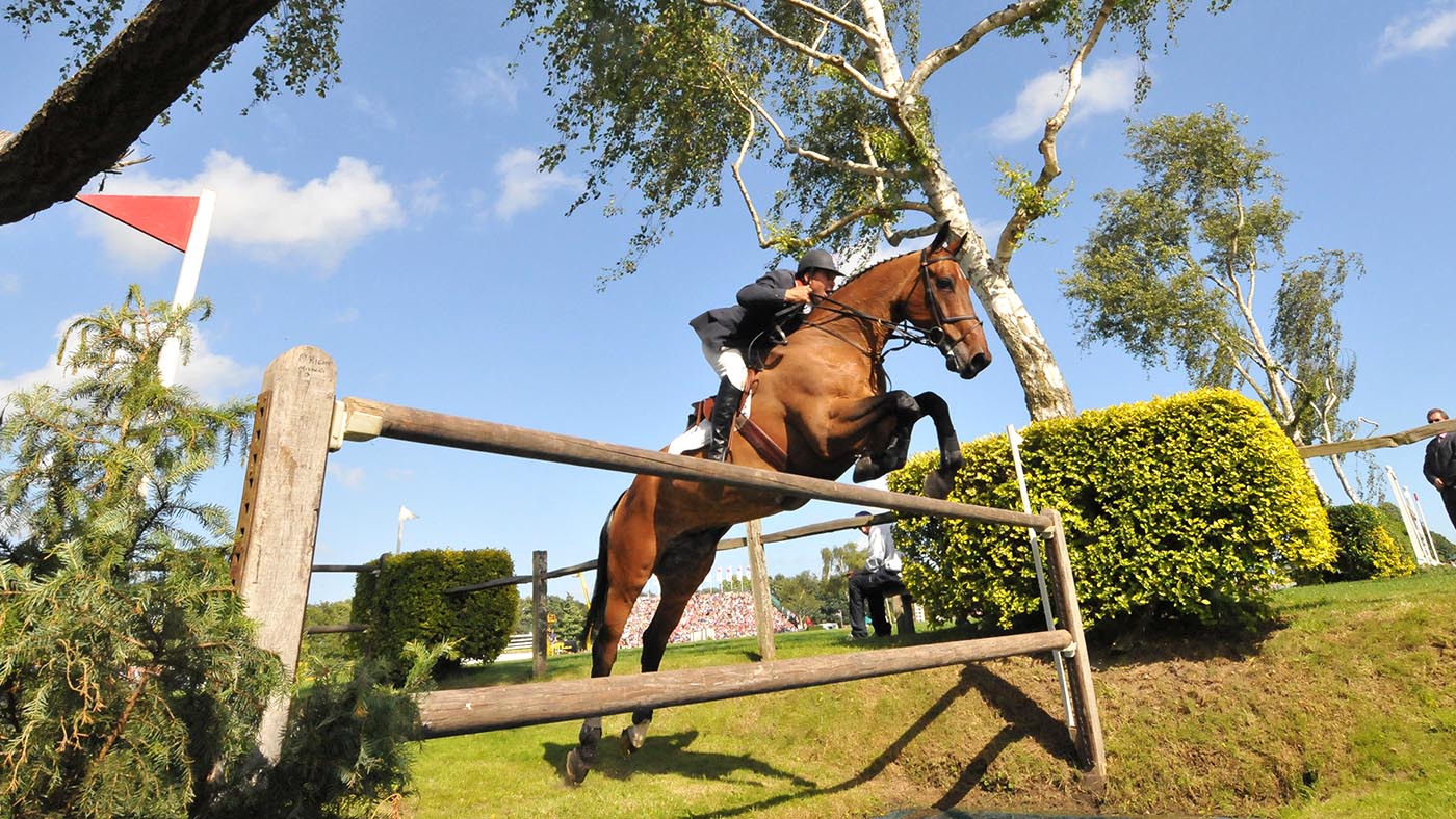William Funnell and Mondriaan winning the Hickstead Derby in 2008