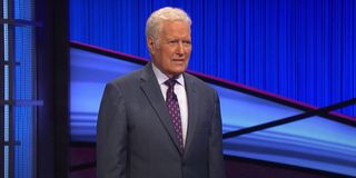 Alex Trebek hosting Jeopardy!