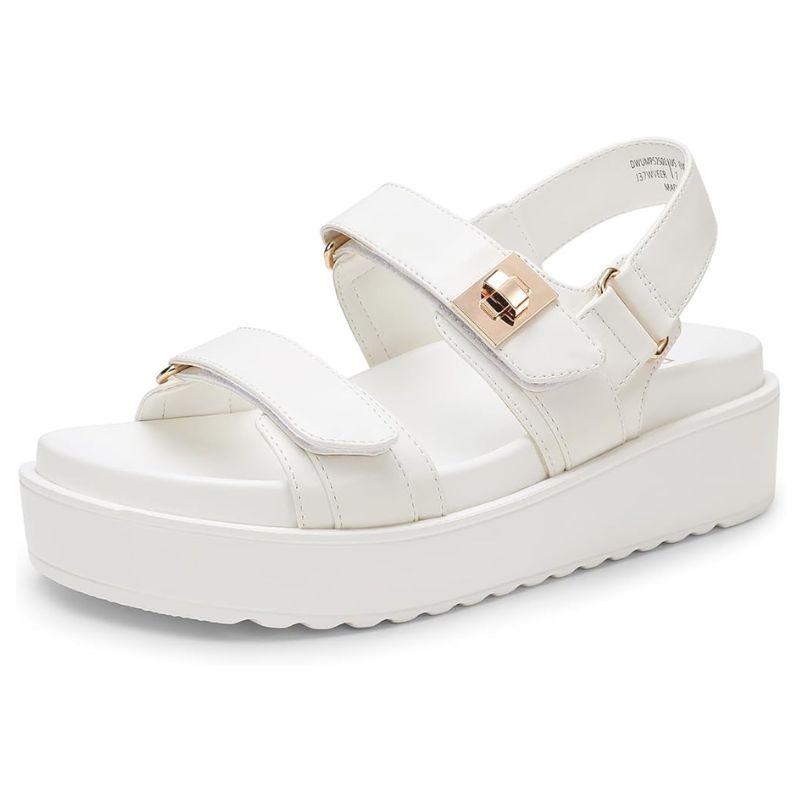 white sandals
