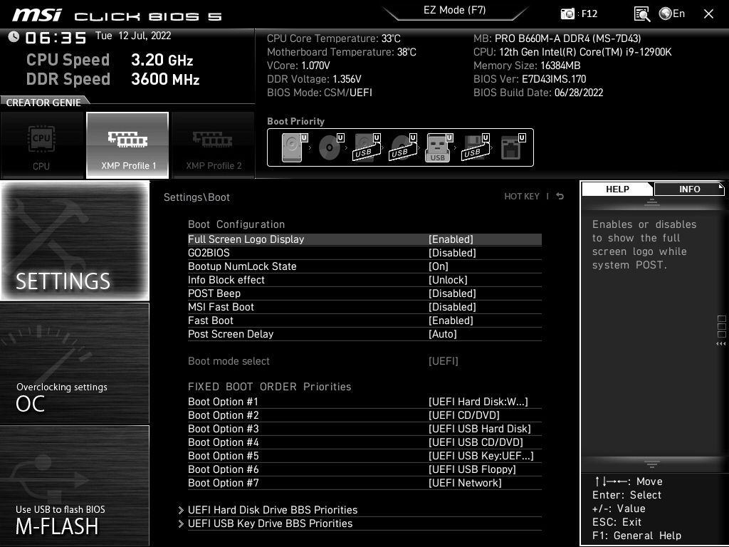 MSI Pro B660M-A DDR4