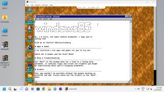 Windows 95 running on Windows 11
