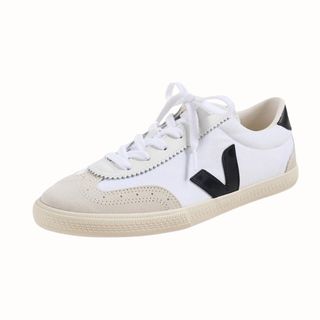 flat lay image of veja volley trainers