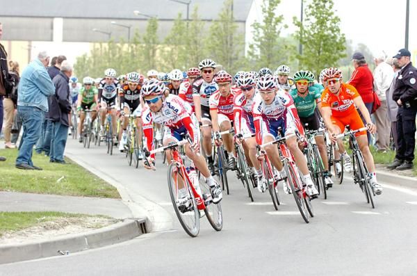 Katusha at the head of the peloton.