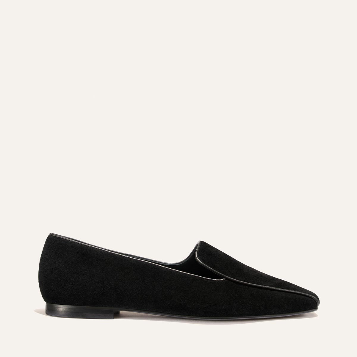 The Portia Loafer - Black Suede