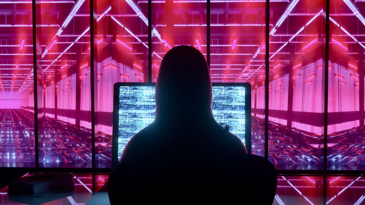 CG image of a hacker accessing the metaverse