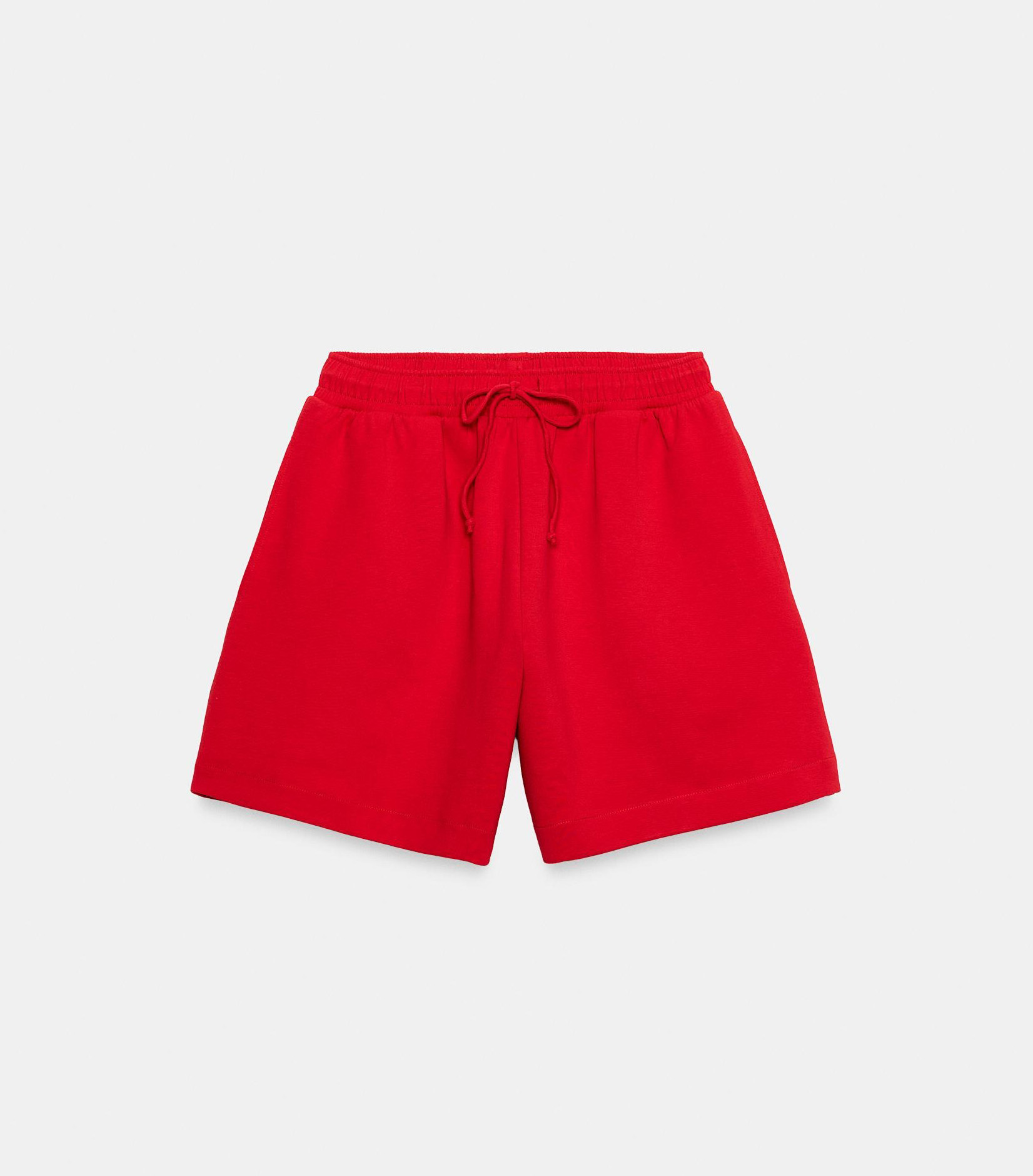 zara red shorts