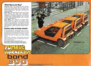 An original Bond Bug brochure