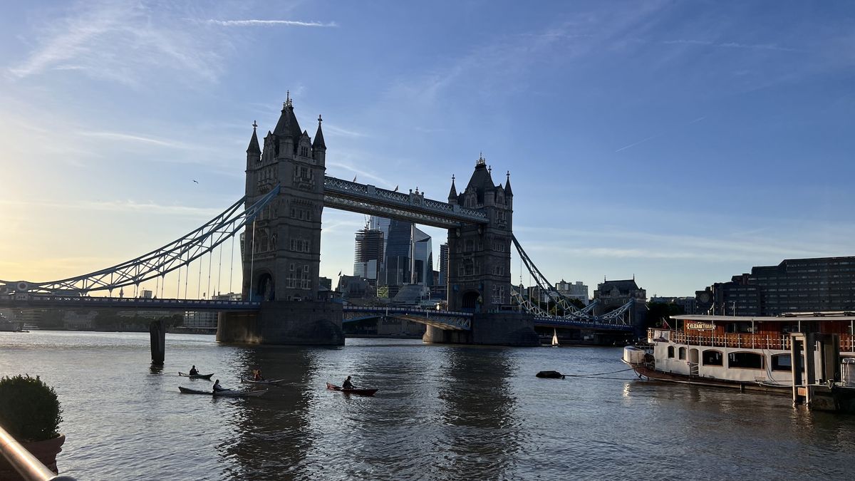 The famous landmark of Tower Bridge at sunset, London, United Kingdom