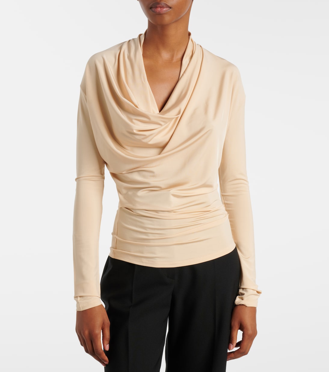 Fina Draped Jersey Top