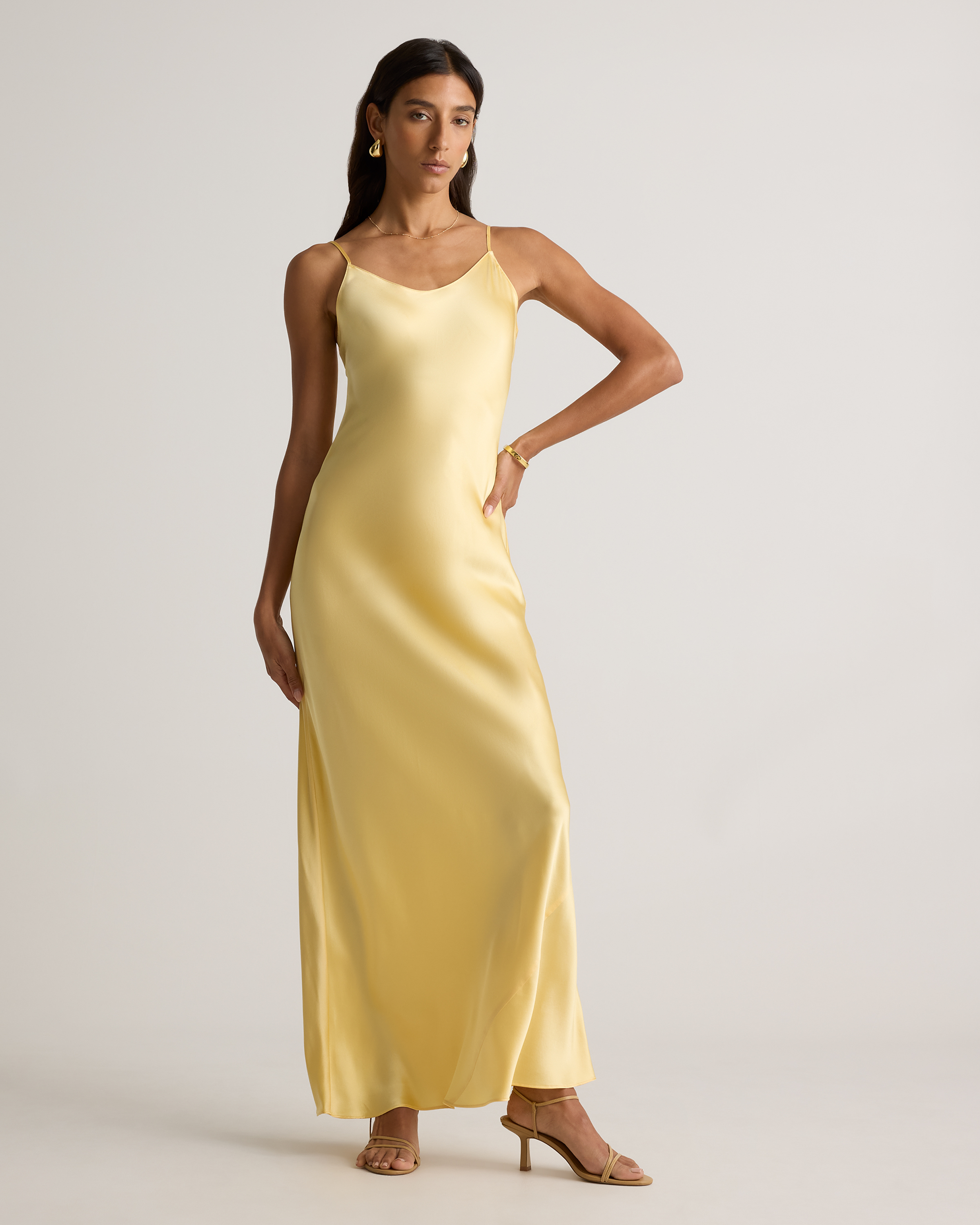 100% Washable Silk Maxi Slip Dress