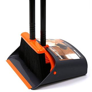 Treelen orange and black Broom and Dustpan Set With 52