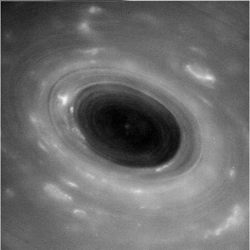 Giant Hurricane on Saturn