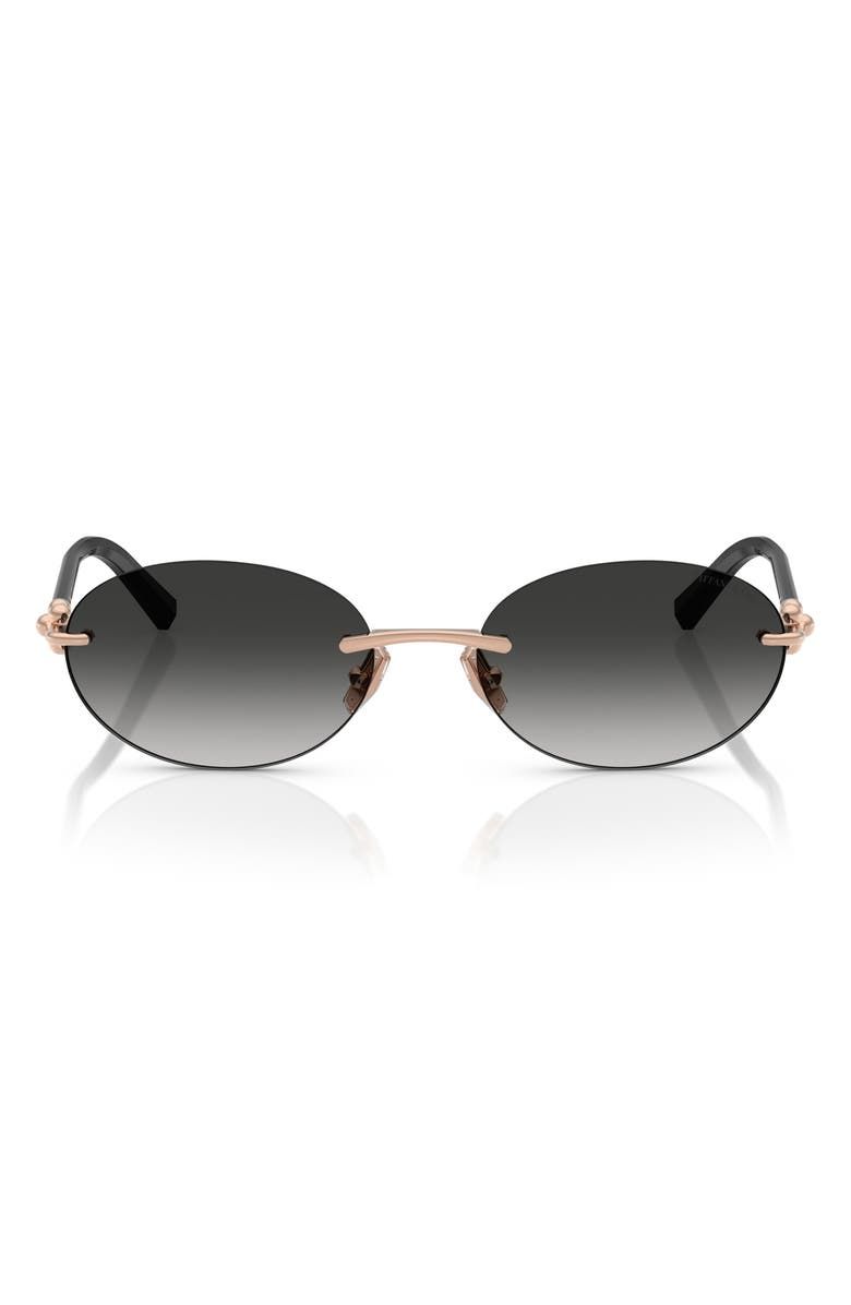 56mm Gradient Oval Sunglasses