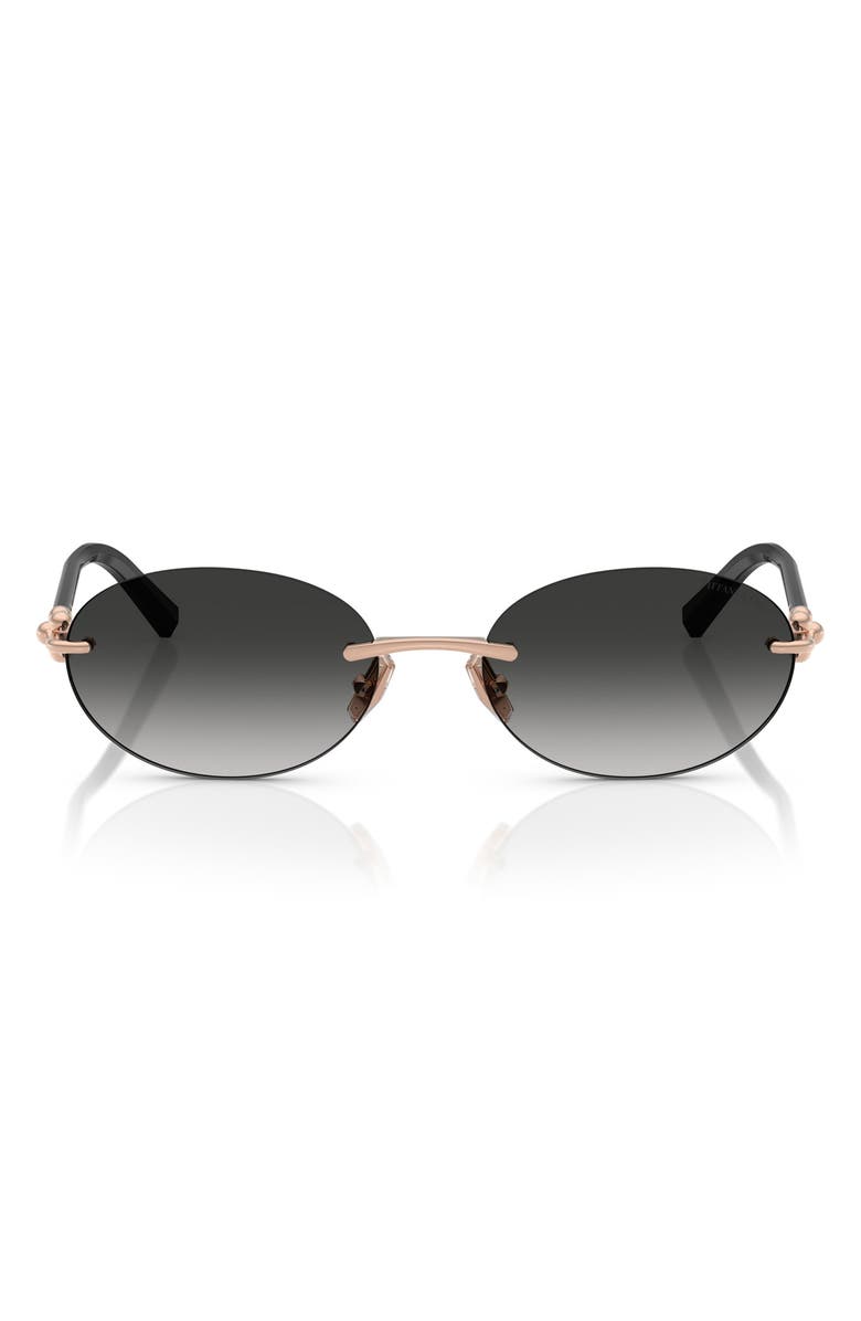 56mm Gradient Oval Sunglasses