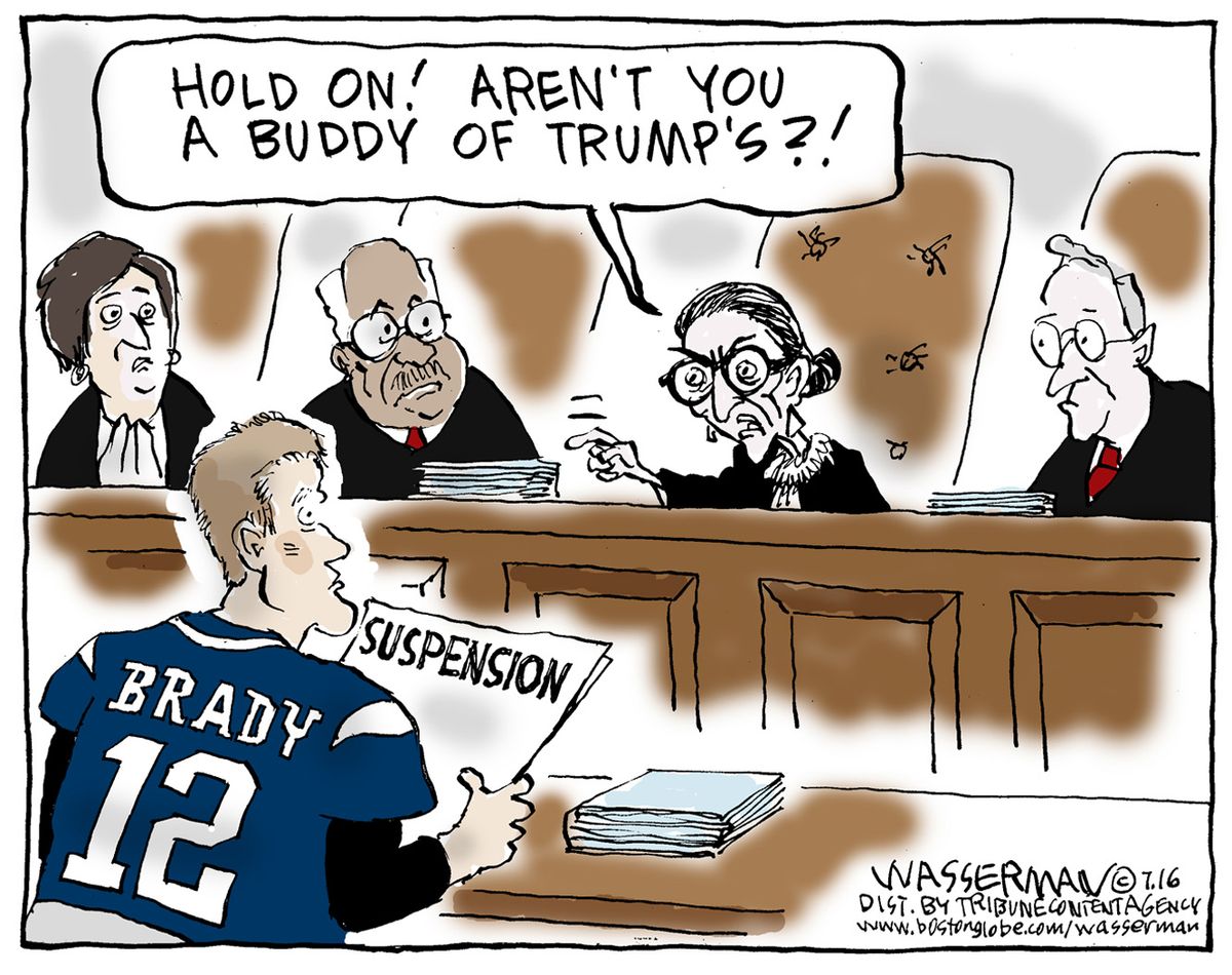 Political cartoon U.S. Tom Brady and Ruth Bader Ginsburg | The Week