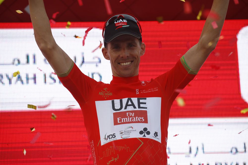 Rui Costa (UAE Emirates) on the podium