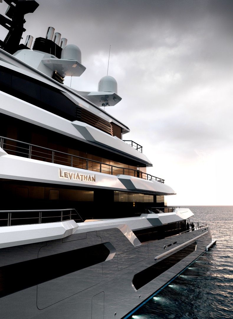 A photograph of Gabe Newell's superyacht, Leviathan.