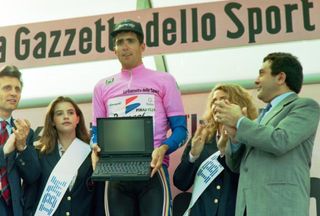 Miguel Indurain victorious at the 1993 Giro d'Italia