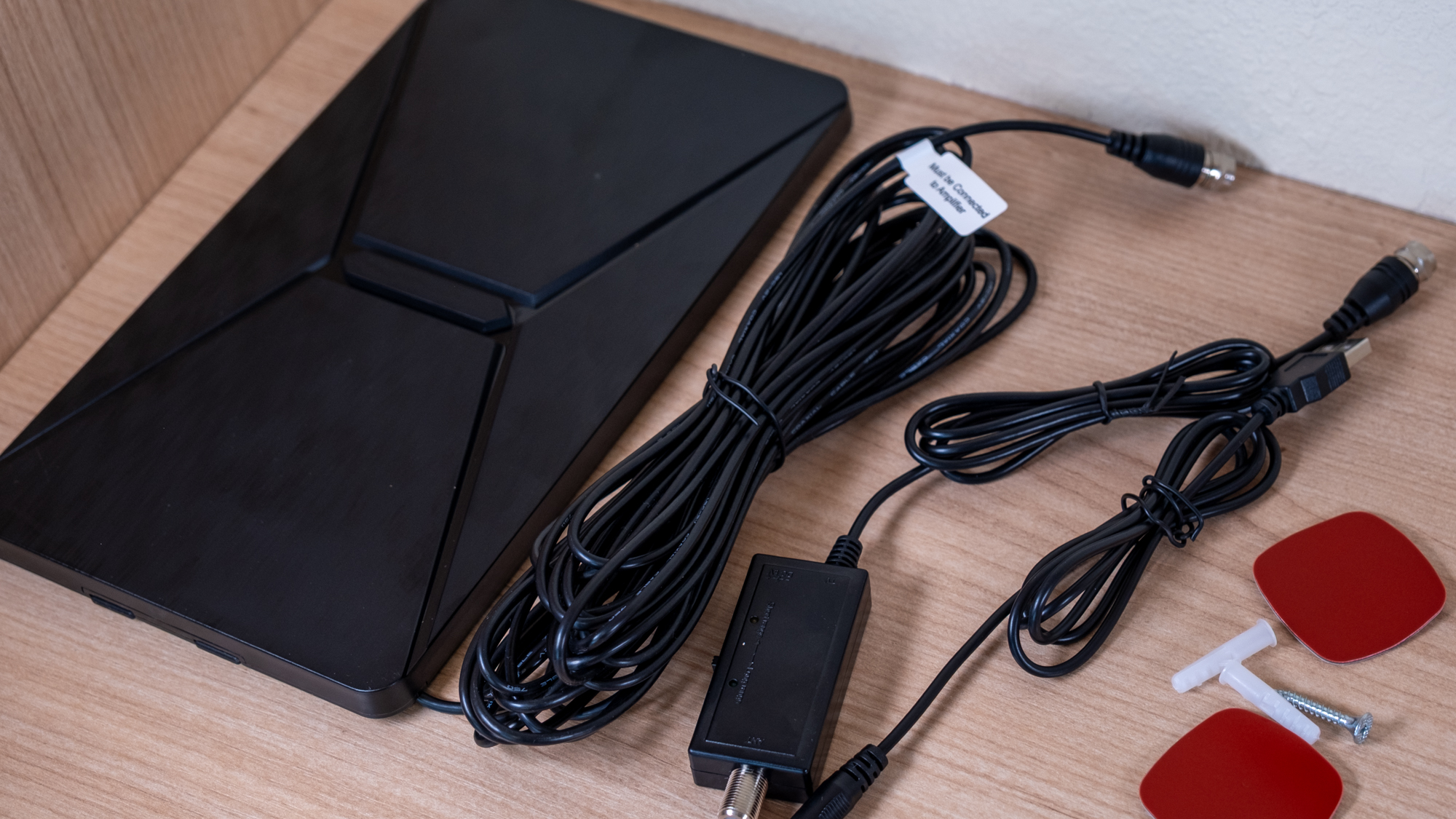 The ANT-CS8268 Antenna on a shelf.