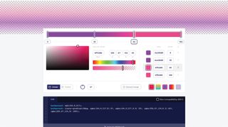 Screengrab from CSS Gradient tool