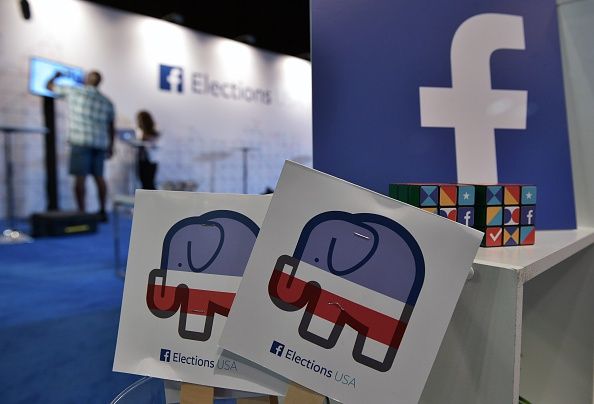 Decorations in the Facebook lounge of the Quicken Loans Arena before the Republican presidential primary.