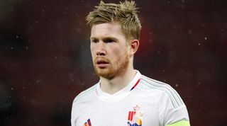 Kevin De Bruyne of Belgium during the friendly match between Germany and Belgium at Rheinenergie stadium on March 28, 2023 in Cologne, Germany.