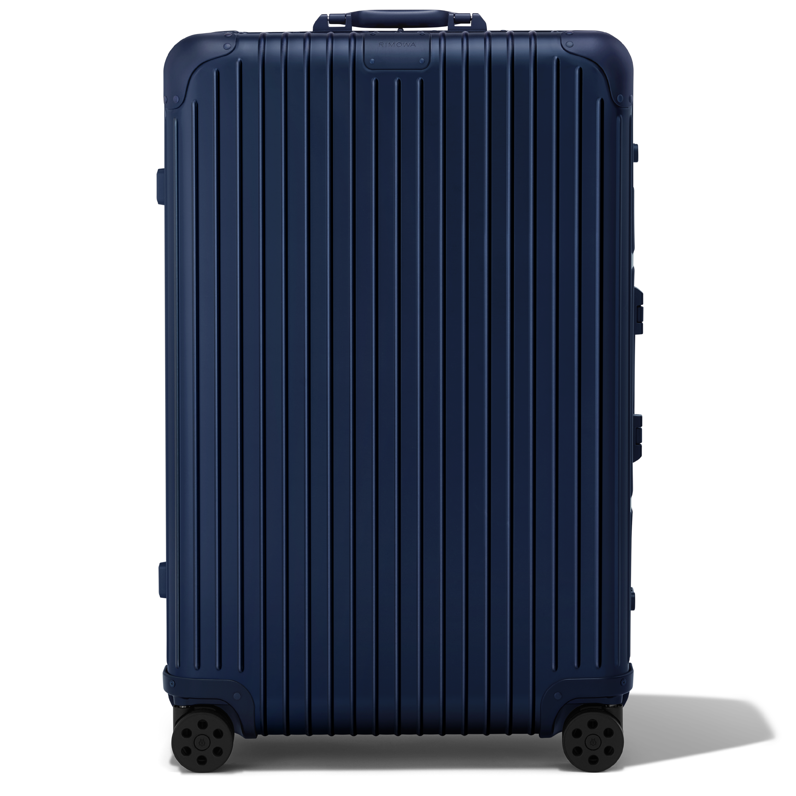 rimowa ink blue suitcases