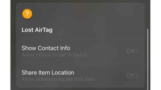 "Share Item Location" in Find My