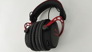 HyperX Cloud Alpha Wireless review: close up of gaming headset