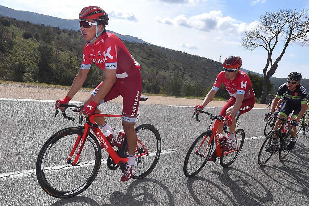 katusha's Jhonatan Restrepo and Alexander Porsev
